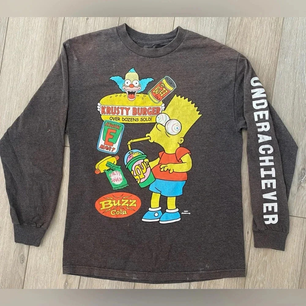 The Simpsons Unisex Tee Shirt Bart Simpson Krusty Burger Buzz GUC Men's Size Med